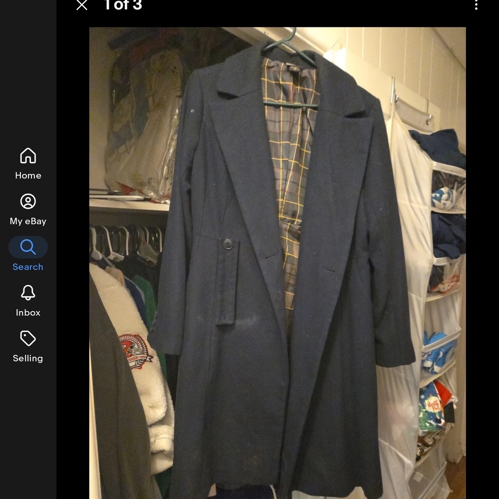 Hot Topic Outlander Collection Claire's Navy Coat Size Large